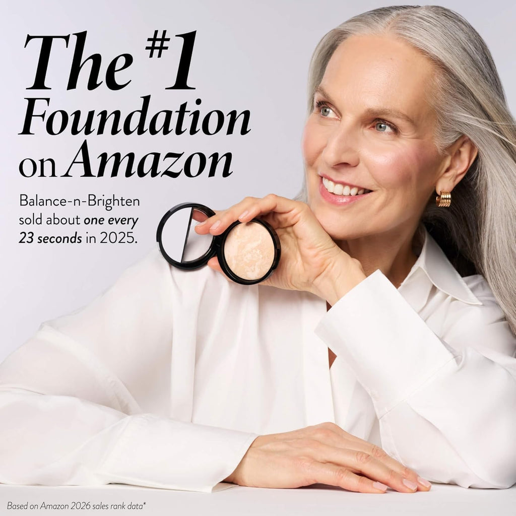 LAURA GELLER NEW YORK Award-Winning Baked Balance-n-Brighten Color Correcting Powder Foundation - Fair - Buildable Light to Medium Coverage - Demi-Matte Natural Finish