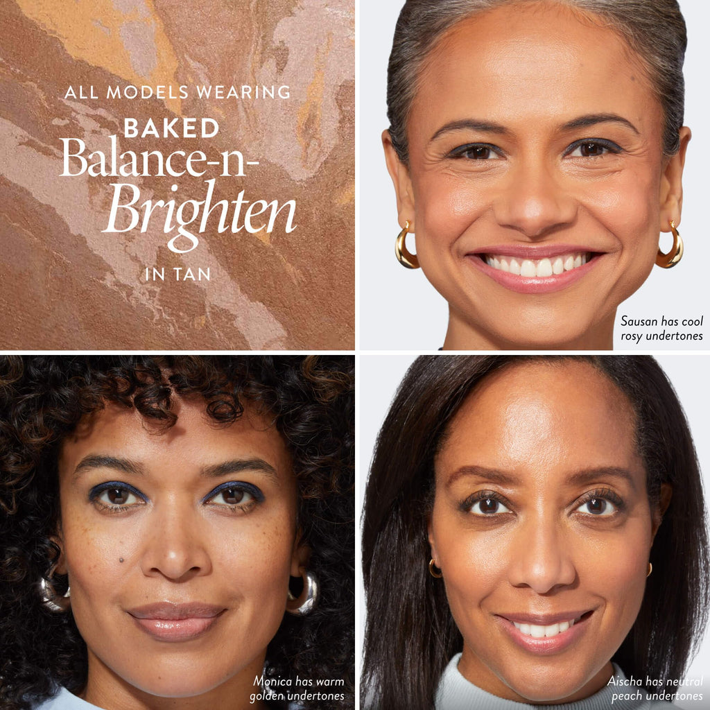 LAURA GELLER NEW YORK Award-Winning Baked Balance-n-Brighten Color Correcting Powder Foundation - Fair - Buildable Light to Medium Coverage - Demi-Matte Natural Finish