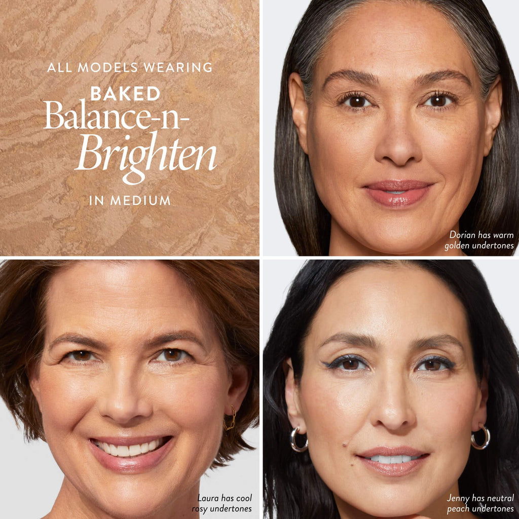 LAURA GELLER NEW YORK Award-Winning Baked Balance-n-Brighten Color Correcting Powder Foundation - Fair - Buildable Light to Medium Coverage - Demi-Matte Natural Finish